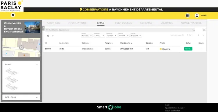 GMAO maintenance system